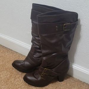 Cute Brown Heeled Boots